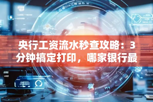 央行工资流水秒查攻略:3分钟搞定打印,哪家银行最快?