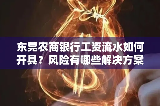 东莞农商银行工资流水如何开具?风险有哪些解决方案?