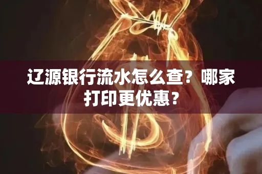 辽源银行流水怎么查?哪家打印更优惠?
