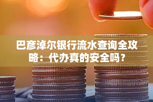 巴彦淖尔银行流水查询全攻略:代办真的安全吗?