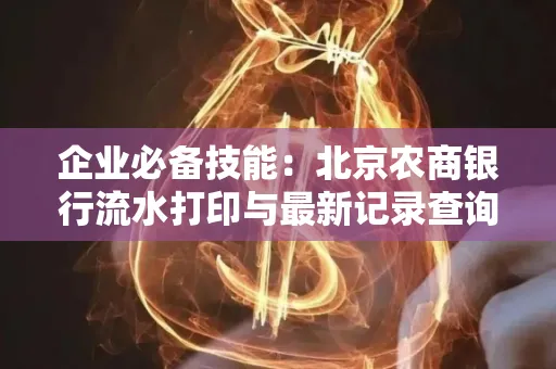 企业必备技能:北京农商银行流水打印与最新记录查询全攻略