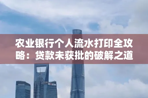 农业银行个人流水打印全攻略:贷款未获批的破解之道