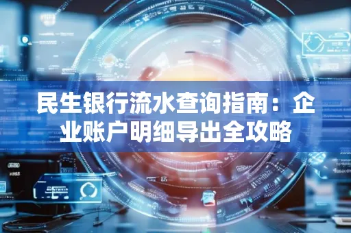 民生银行流水查询指南:企业账户明细导出全攻略