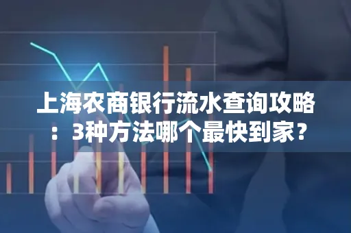 上海农商银行流水查询攻略:3种方法哪个最快到家?