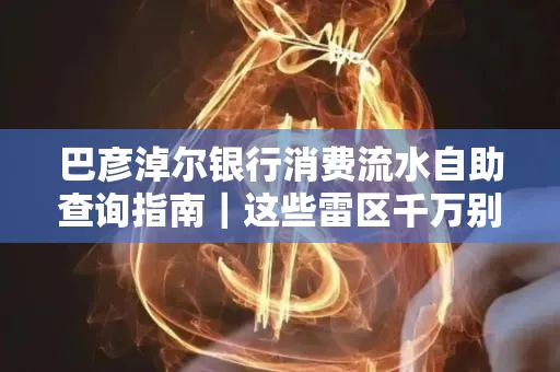 巴彦淖尔银行消费流水自助查询指南|这些雷区千万别踩