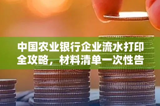 中国农业银行企业流水打印全攻略,材料清单一次性告诉你